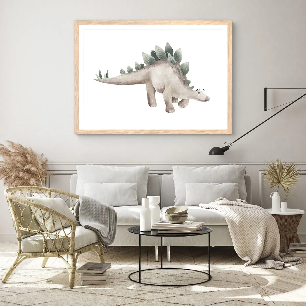 Poster in cornice rovere chiaro - Sono vostro amico - 100x70 cm