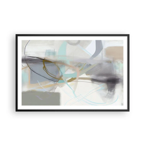 Poster in cornice nera - Astrazione nebulosa - 91x61 cm