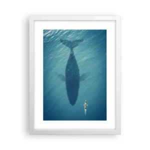 Poster in cornice bianca - Incontro sull'oceano - 30x40 cm