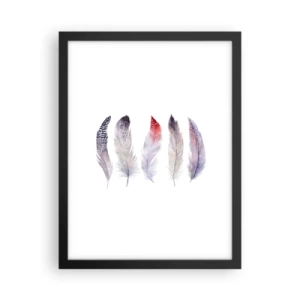 Poster in cornice nera - Delicate come una nebbia multicolore - 30x40 cm
