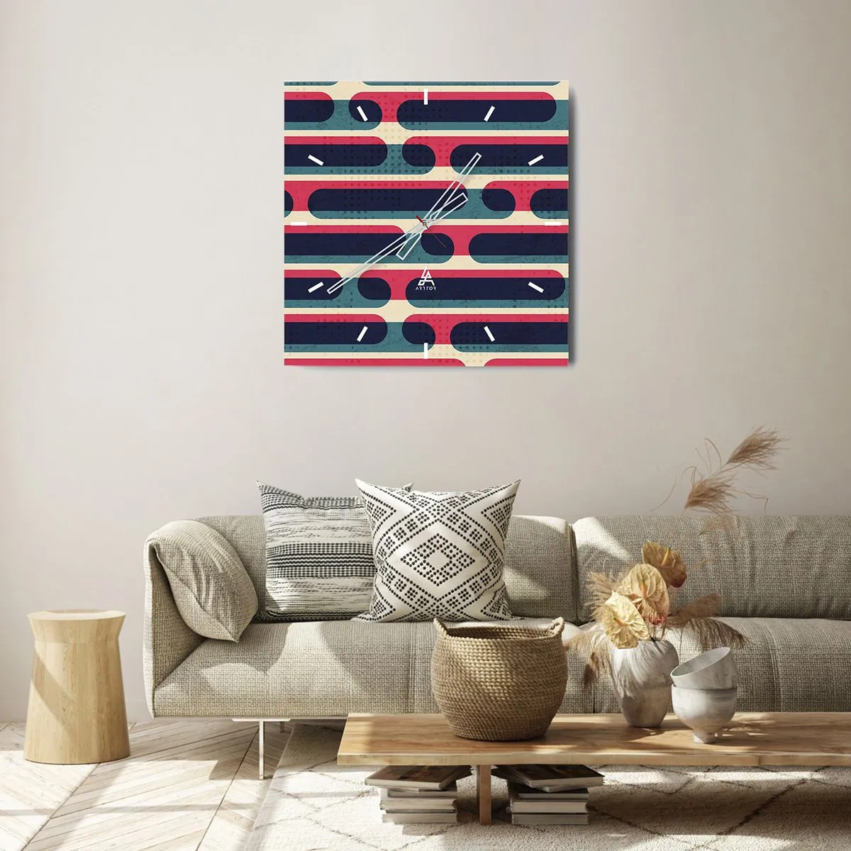 Orologio da parete - Orologio in Vetro - Avanti fino in fondo - 40x40 cm