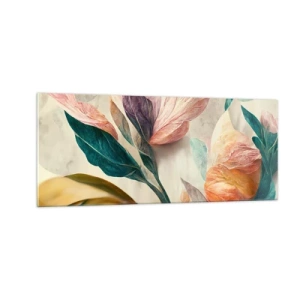 Quadro su vetro - I fiori delle isole del sud - 100x40 cm