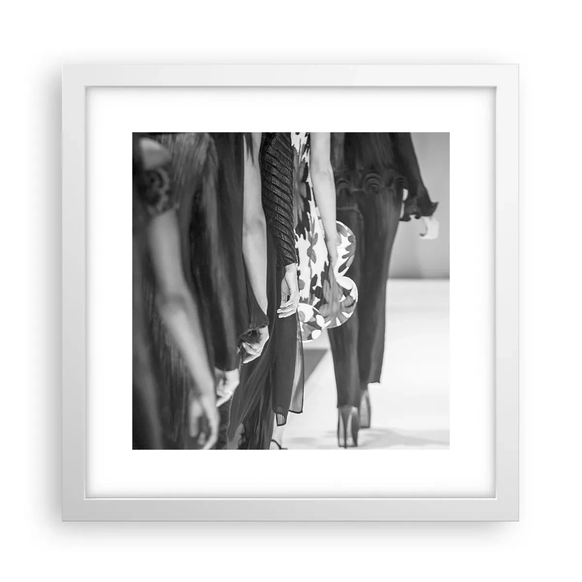 Poster in cornice bianca - Sfilata in stile - 30x30 cm
