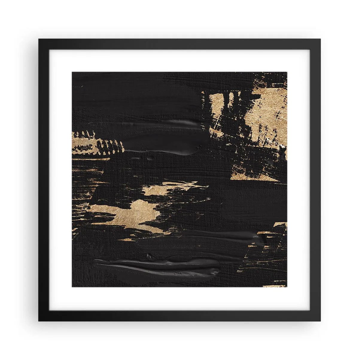 Poster in cornice nera - Tracce del contatto - 40x40 cm