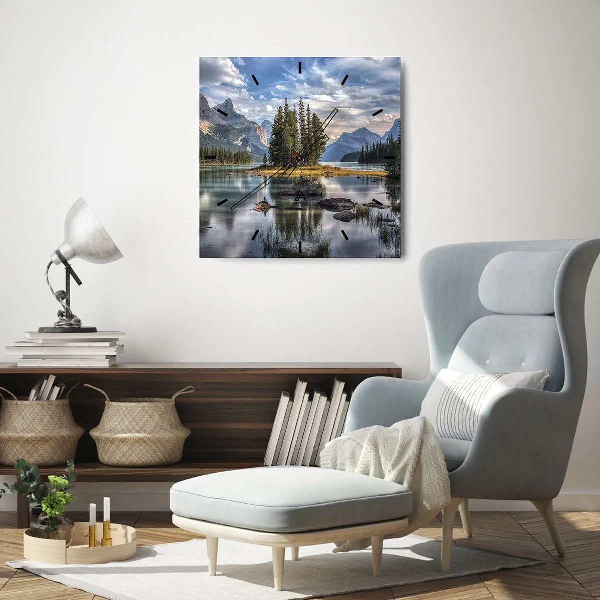 Orologio da parete - Orologio in Vetro - Sulle acque grandi e limpide...  - 40x40 cm