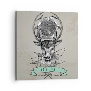 Quadro su tela - Stampe su Tela - La visione di Sant'Uberto - 70x70 cm