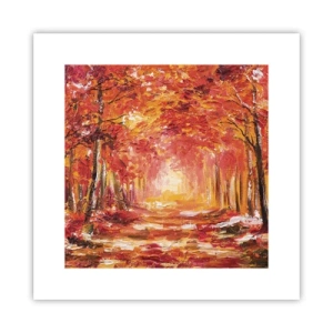 Poster - Foresta di rame - 30x30 cm