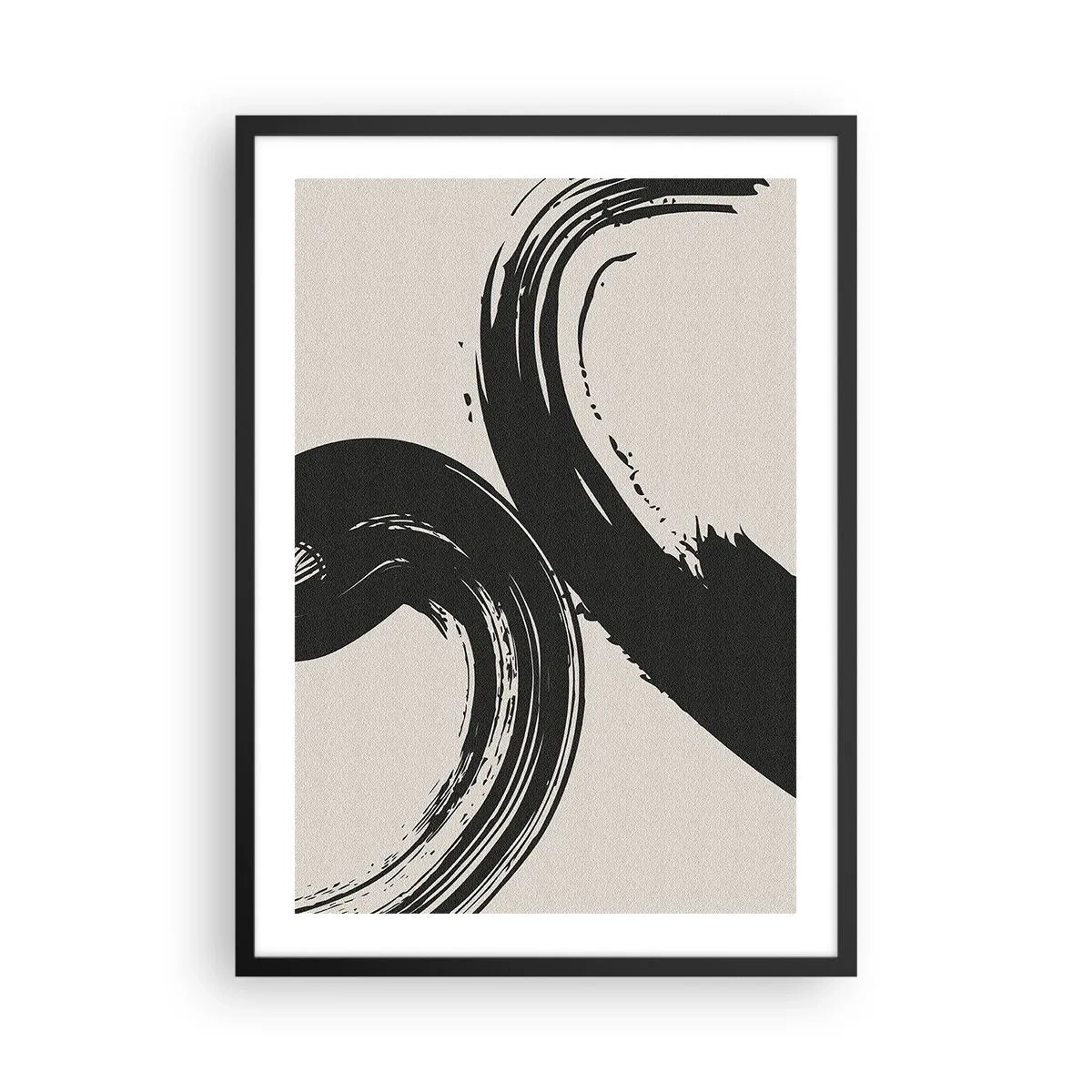 Poster in cornice nera - Energico e circolare - 50x70 cm
