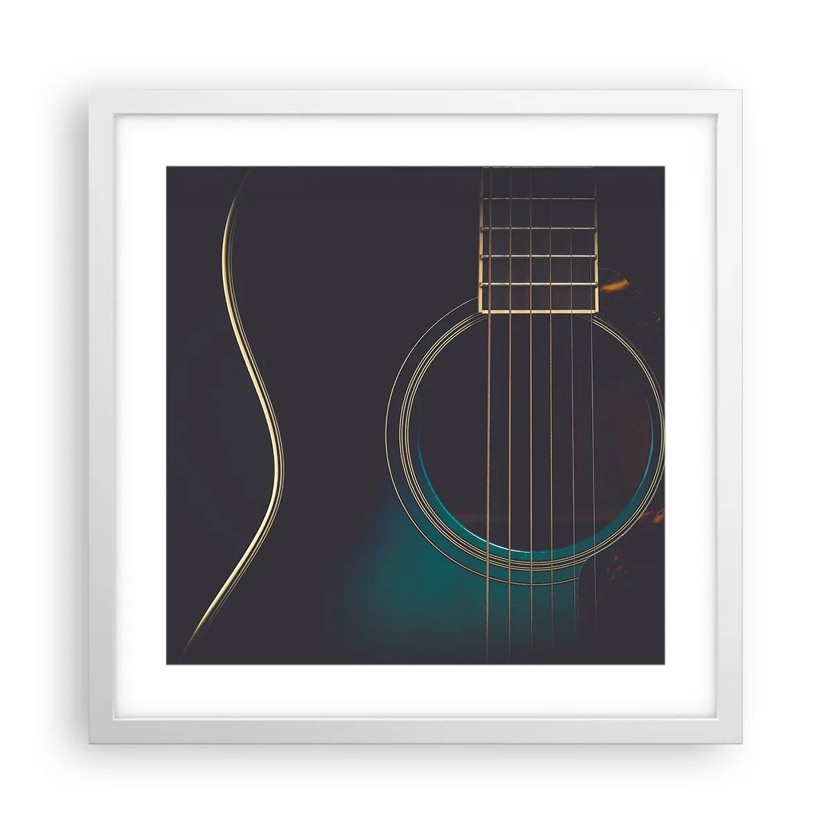 Poster in cornice bianca - L'attimo prima del suono - 40x40 cm