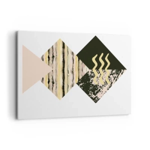 Quadro su tela - Stampe su Tela - Forme geometriche con motivi astratti - 100x70cm - Non è così facile - Decorazione murale moderna per soggiorno e camera da letto ARTTOR