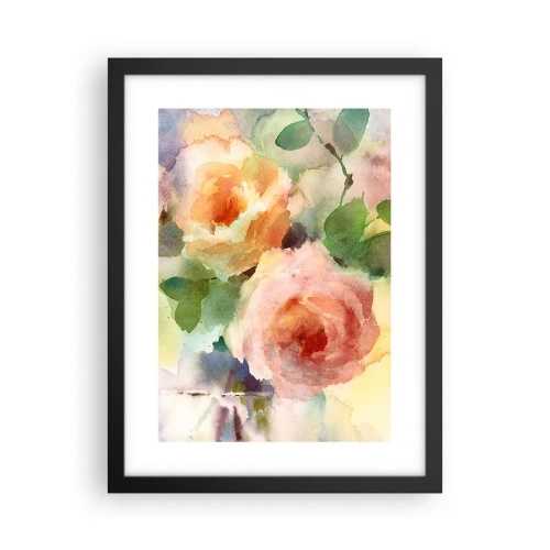 Poster in cornice nera - Delicati come un acquerello - 30x40 cm