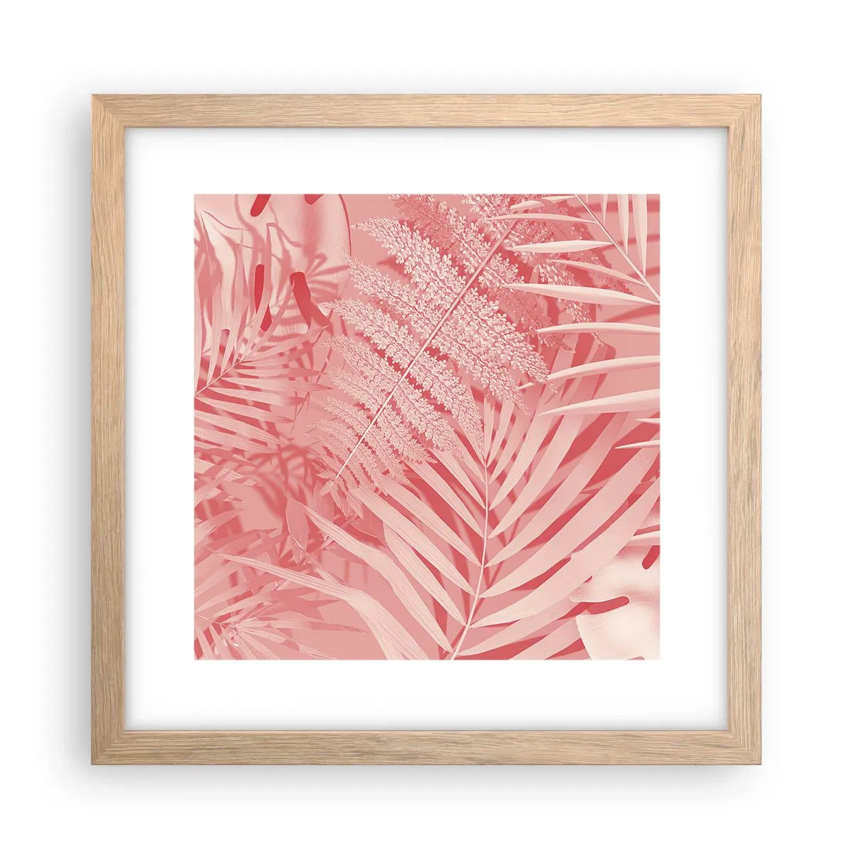 Poster in cornice rovere chiaro - Concetto rosa - 30x30 cm