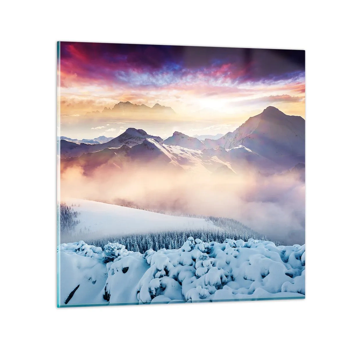 Quadro su vetro - Forza e purezza della natura - 70x70 cm