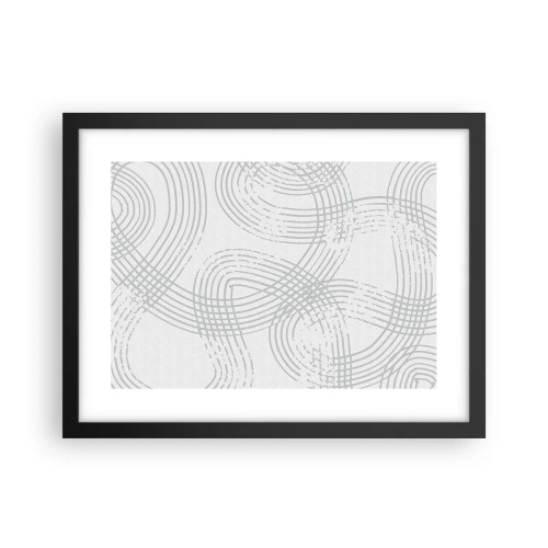 Poster in cornice nera - Non vi è una via diritta - 40x30 cm