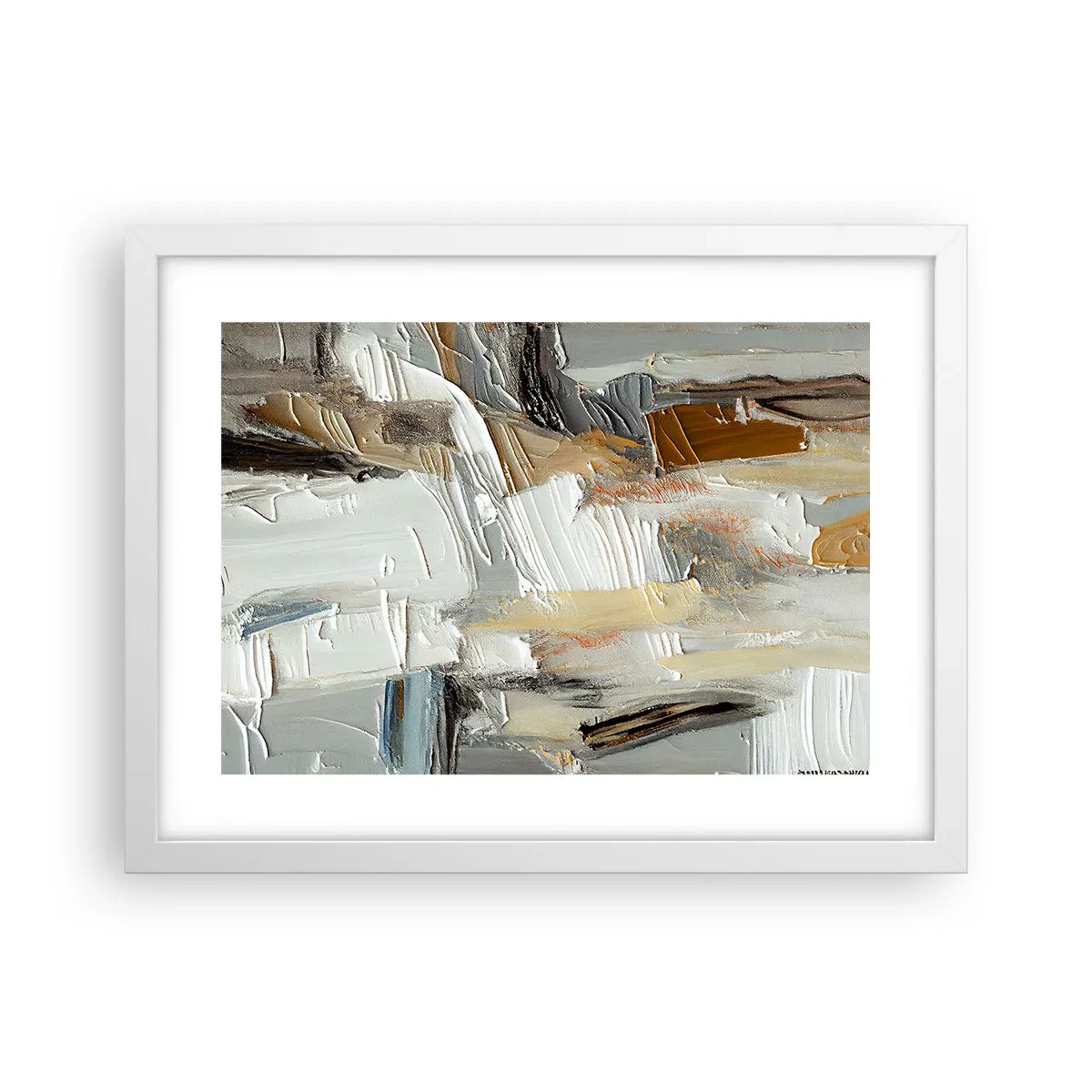 Poster in cornice bianca - Strati colorati - 40x30 cm
