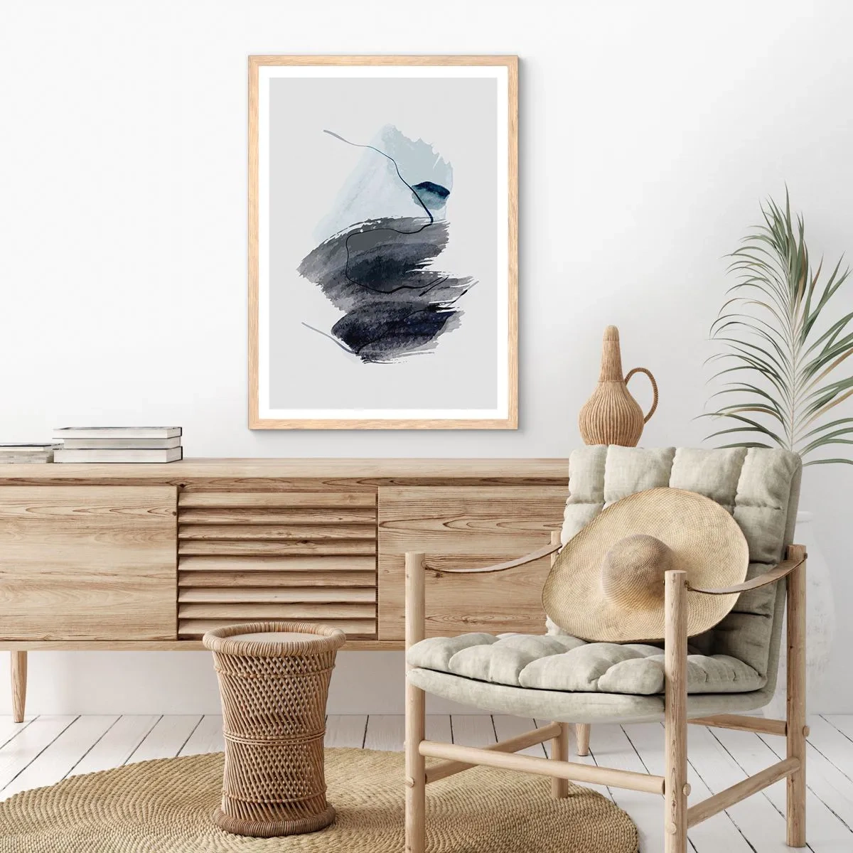 Poster in cornice rovere chiaro - Intensità e movimento - 61x91 cm