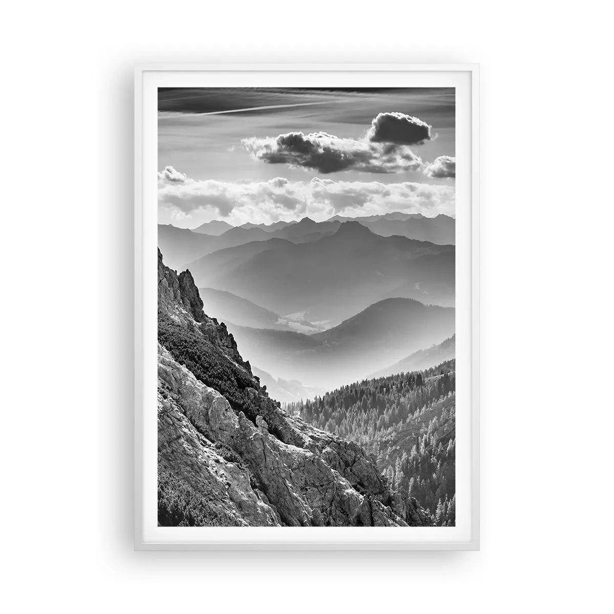 Poster in cornice bianca - Fino all'orizzonte - 70x100 cm