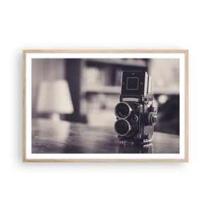 Poster in cornice rovere chiaro - La magia delle vecchie fotografie - 91x61 cm