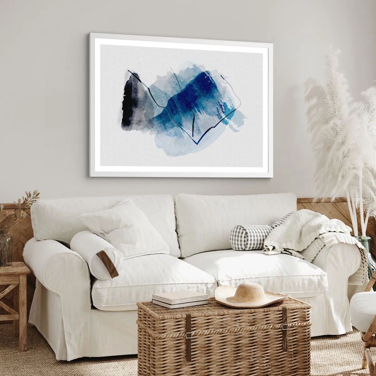 Poster in cornice bianca - Monte di ghiaccio - 40x30 cm