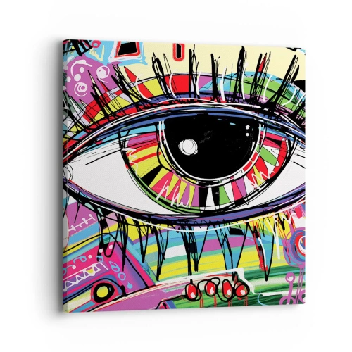 Quadro su tela - Stampe su Tela - Occhio colorato - anima colorata - 40x40 cm