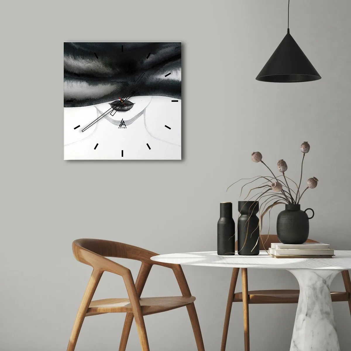 Orologio da parete - Orologio in Vetro - Il segreto dei sensi - 40x40 cm