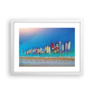 Poster in cornice bianca - A volo d'uccello - 40x30 cm