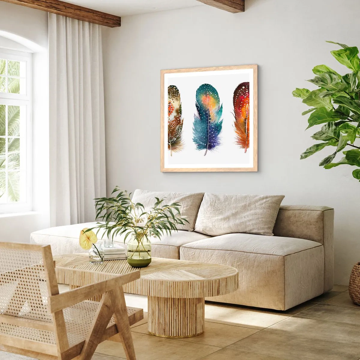 Poster in cornice rovere chiaro - Cerimonie, riti, misteri - 60x60 cm