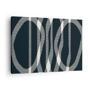 Quadro su tela - Stampe su Tela - Linee geometriche in tonalità chiare su sfondo scuro - 70x50cm - Tentativo di rompere l'oscurità - Decorazione murale moderna per soggiorno e camera da letto ARTTOR