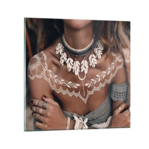 Quadro su vetro - Talismani, rituali di femminilità - 30x30 cm