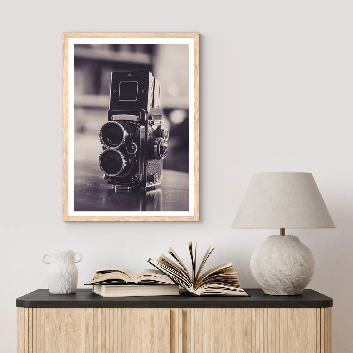 Poster in cornice rovere chiaro - La magia delle vecchie fotografie - 70x100 cm