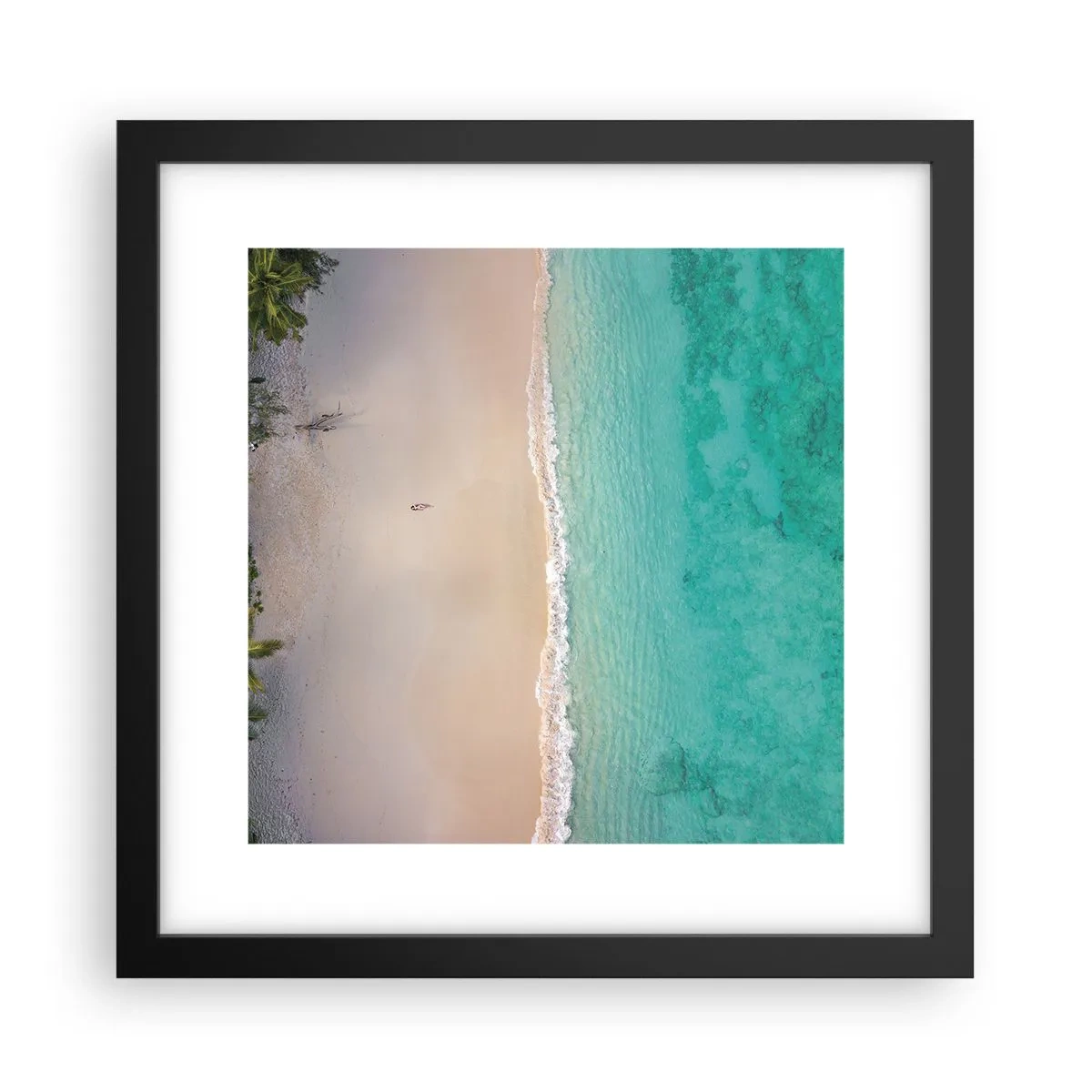 Poster in cornice nera - Spiaggia del paradiso - 30x30 cm
