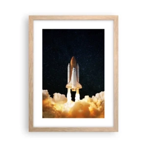 Poster in cornice rovere chiaro - Ad astra! - 30x40 cm