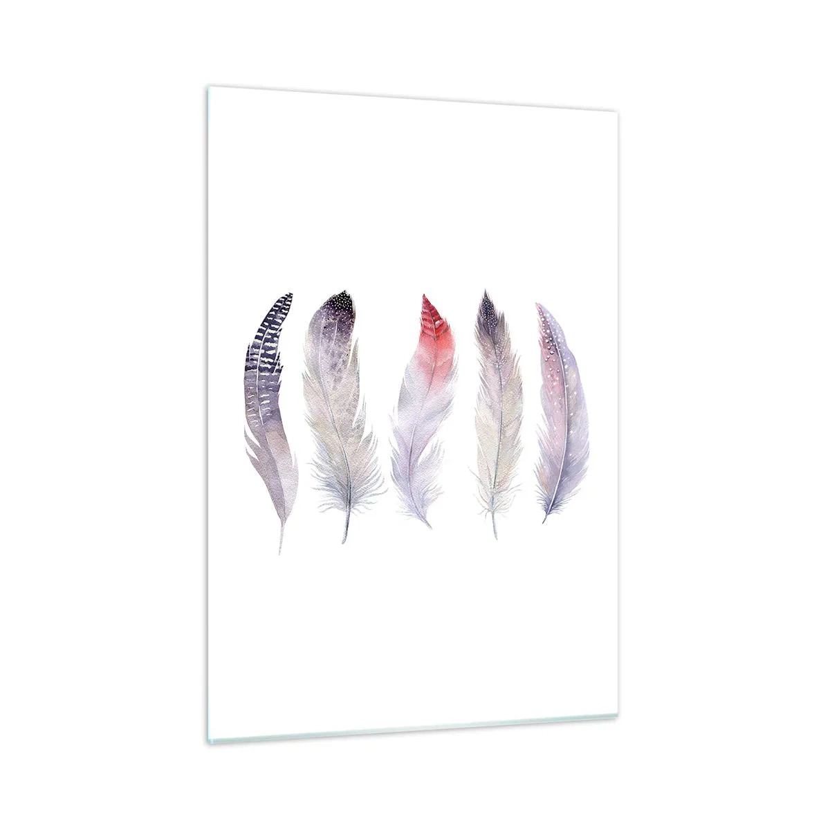 Quadro su vetro - Delicate come una nebbia multicolore - 50x70 cm