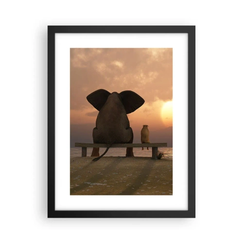 Poster in cornice nera - A volte bisogna tacere - 30x40 cm