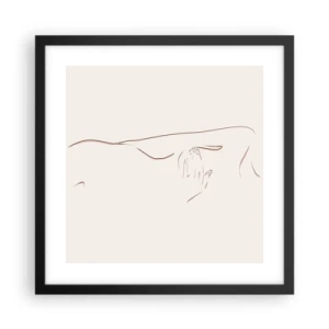 Poster in cornice nera - La forma del desiderio - 40x40 cm