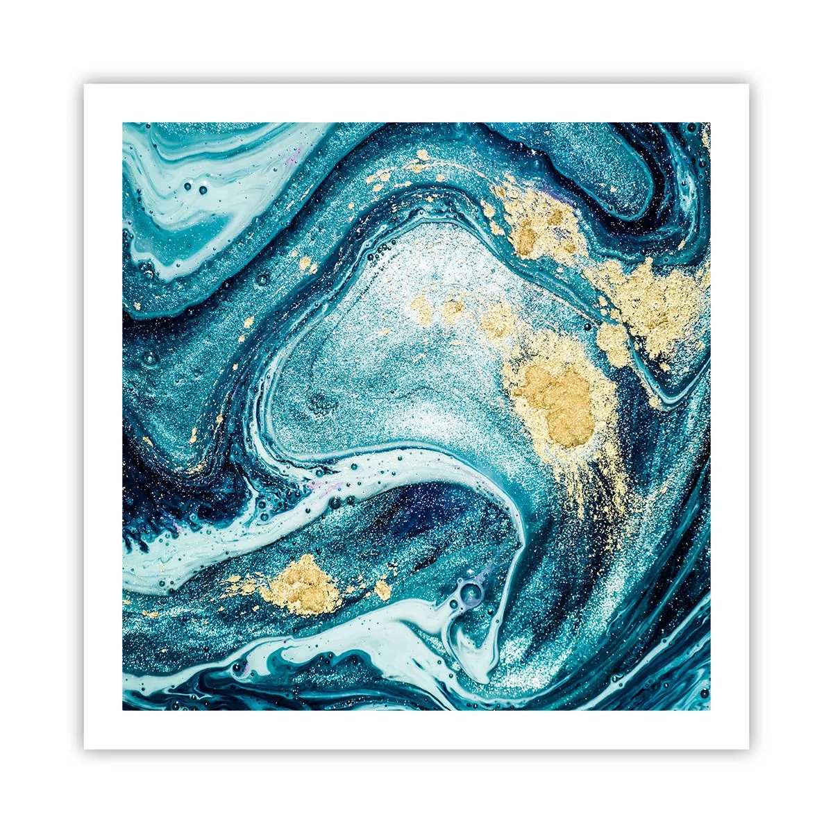Poster - Vortice blu - 60x60 cm