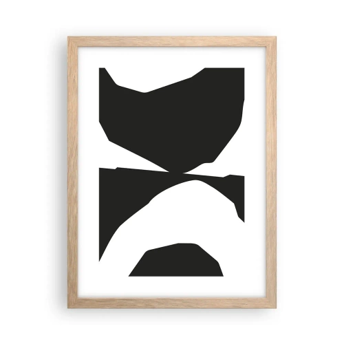 Poster in cornice rovere chiaro - Positivo - negativo - 30x40 cm