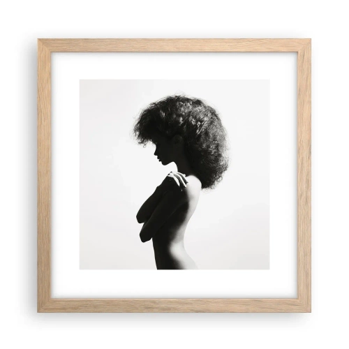 Poster in cornice rovere chiaro - Come un fiore su un gambo snello - 30x30 cm