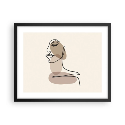 Poster in cornice nera - La linea sicura della bellezza - 50x40 cm