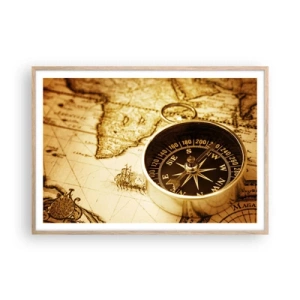 Poster in cornice rovere chiaro - A est o a ovest? - 100x70 cm