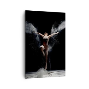Quadro su tela - Stampe su Tela - Una ballerina in movimento con un sorprendente effetto polvere su uno sfondo nero - 80x120cm - Gli elfi esistono - Decorazione murale moderna per soggiorno e camera da letto ARTTOR