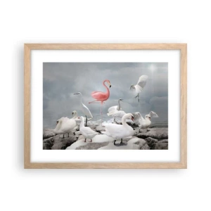 Poster in cornice rovere chiaro - Come sono arrivato qui? - 40x30 cm