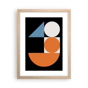 Poster in cornice rovere chiaro - Composizione di figure - 30x40 cm