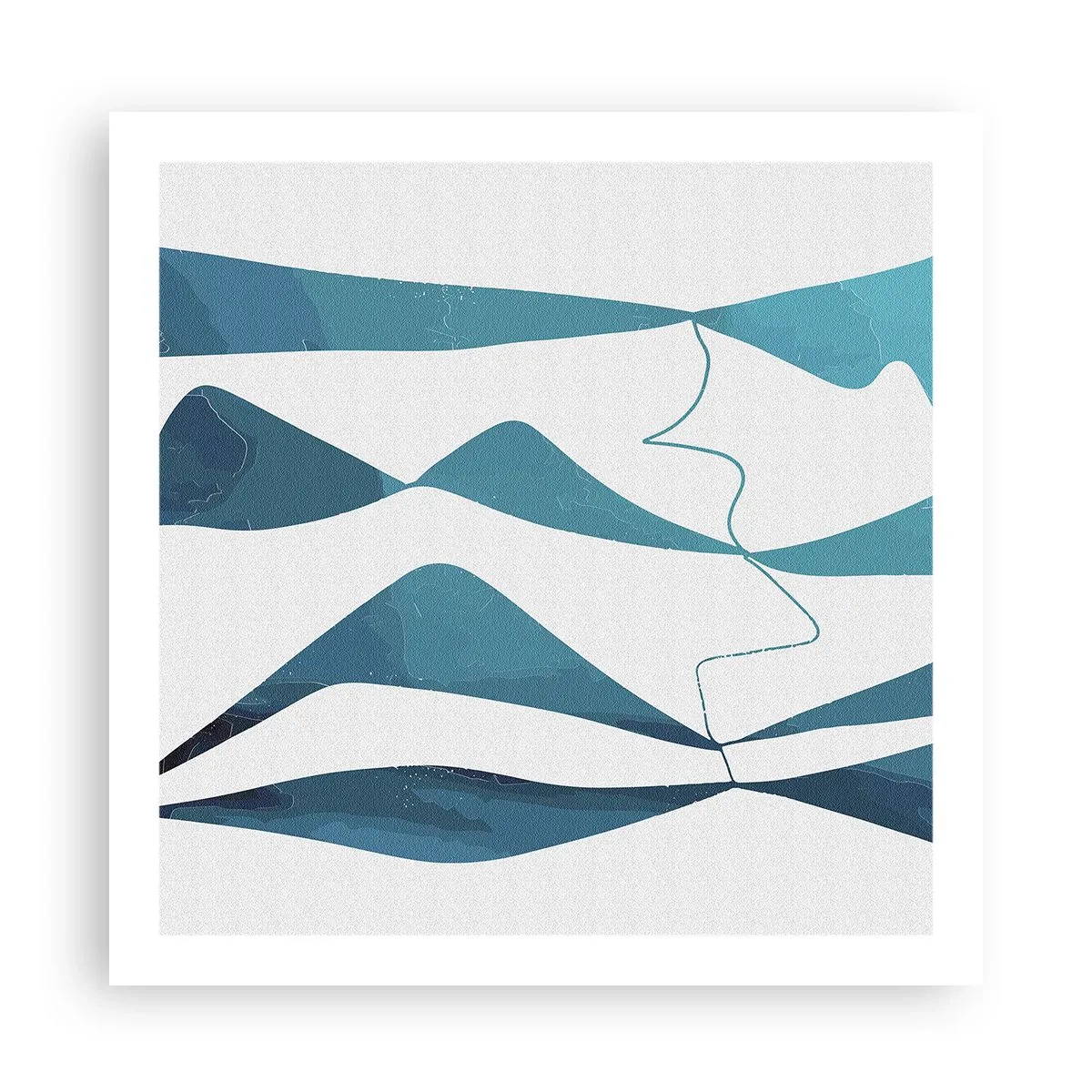 Poster - Astrazione: legame turchese - 60x60 cm