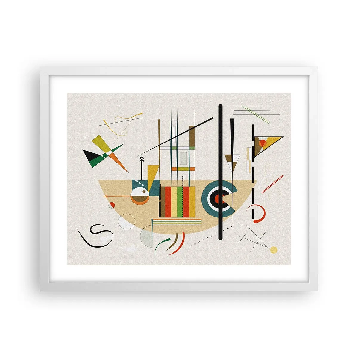 Poster in cornice bianca - E il mondo ride - 50x40 cm