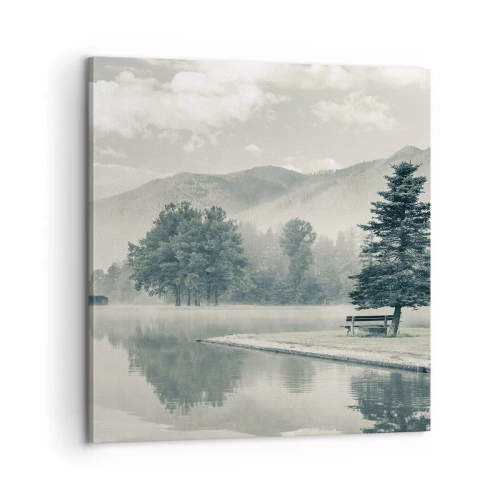 Quadro su tela - Stampe su Tela - Il lago dorme ancora - 60x60 cm