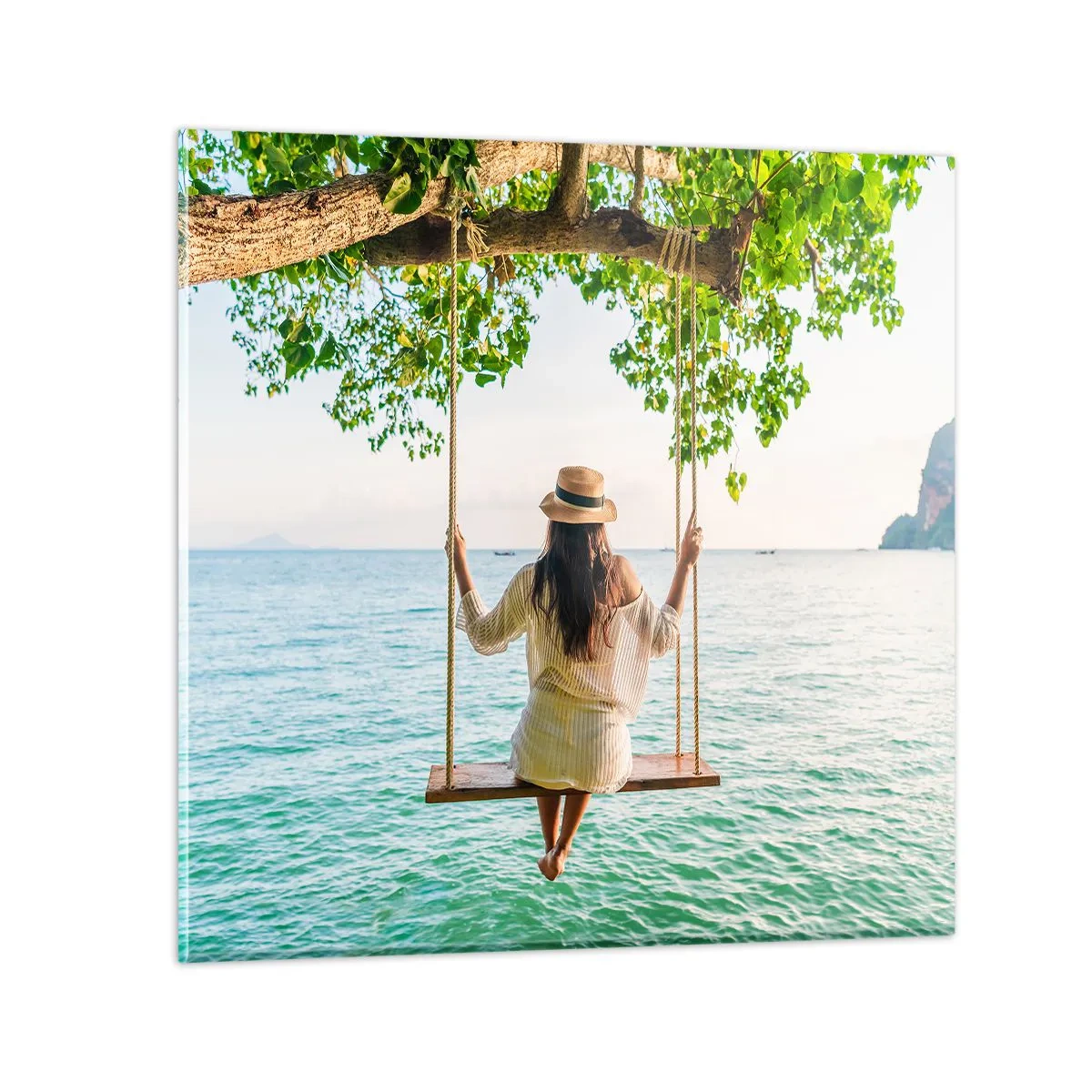 Quadro su vetro - La vita è bella - 60x60 cm