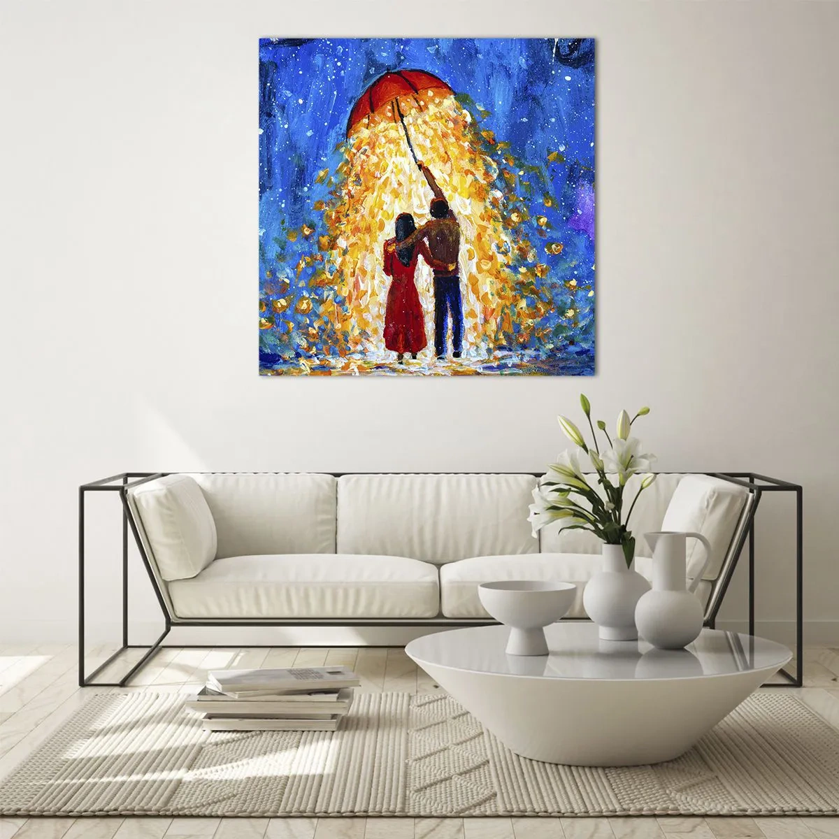 Quadro su vetro - La magia di una sera piovosa? - 50x50 cm