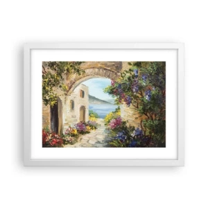 Poster in cornice bianca - La bellezza della provincia costiera - 40x30 cm