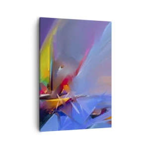 Quadro su tela - Stampe su Tela - Composizione astratta con colori intensi - 50x70cm - Eliche come un uccello - Decorazione murale moderna per soggiorno e camera da letto ARTTOR